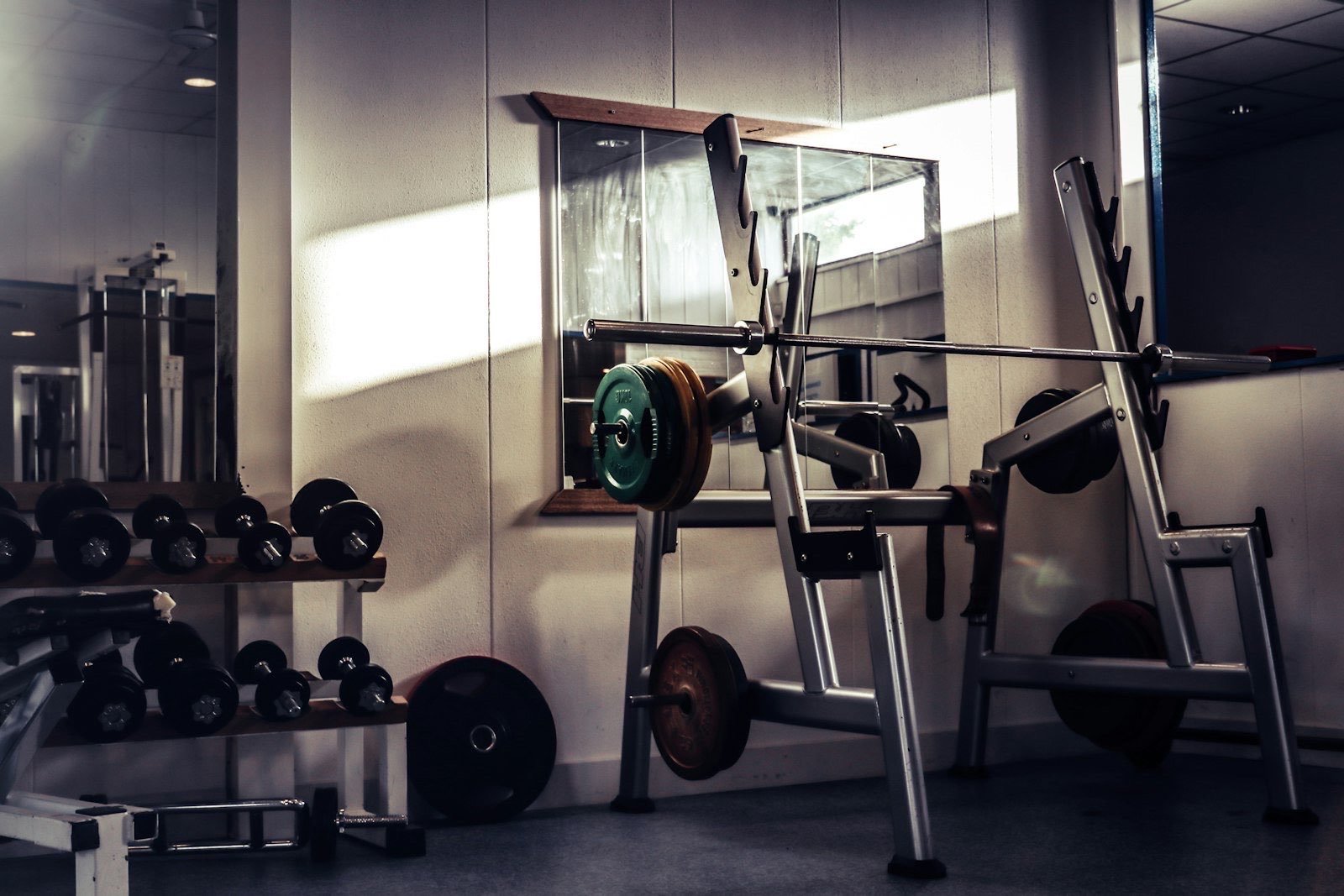 Weight racks at Champion Sports Club